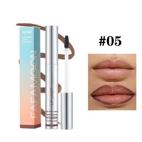 6 Color Waterproof Lip Liner Peel Off Tattoo Lip Gloss - Long Lasting Matte Lip Tint