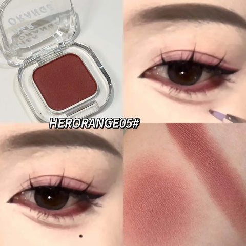 Monochrome Eyeshadow Palette - Matte Wine Red, Brown, Smoky Pearl & Glitter