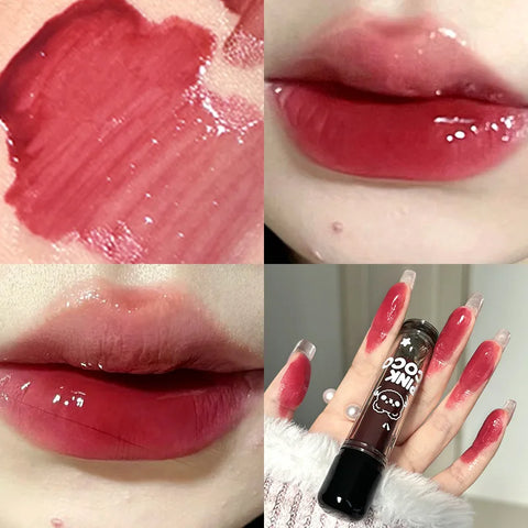 Punk Juice Red Lipgloss - Waterproof Black Mirror Glass Lip Glaze