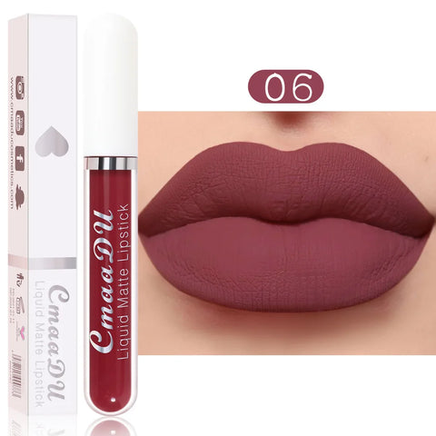 Long Lasting Velvet Matte Lip Gloss - Rose Liquid Lipstick for Women - 18 Stunning Colors