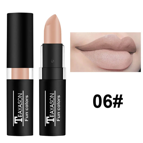 Punk Dark Wine Red Lipstick - Waterproof Matte Lip Color for Bold Looks