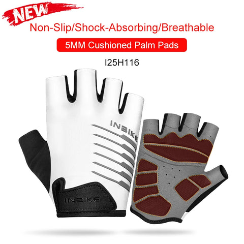 INBIKE Shockproof GEL Pad Fiets Handschoenen voor Heren en Dames - Halve Vinger Sport Handschoenen voor Zomer Fietsen en Fitness in de Sportschool (Model IF239)