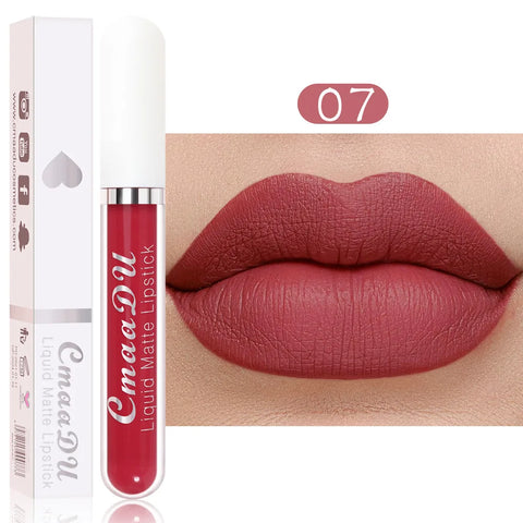 Long Lasting Velvet Matte Lip Gloss - Rose Liquid Lipstick for Women - 18 Stunning Colors
