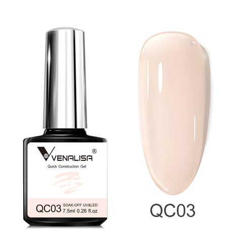 VENALISA 7.5ml Quick Construction Gel - Semi Transparent Nude Pink