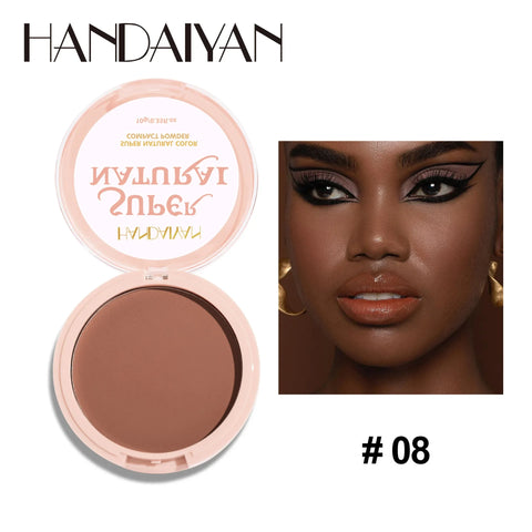 8 Color Matte Face Pressed Powder - 24 Hour Oil Control & Waterproof Foundation