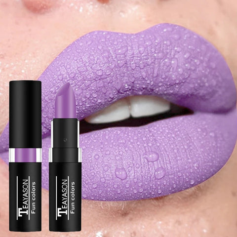 Punk Dark Wine Red Lipstick - Waterproof Matte Lip Color for Bold Looks