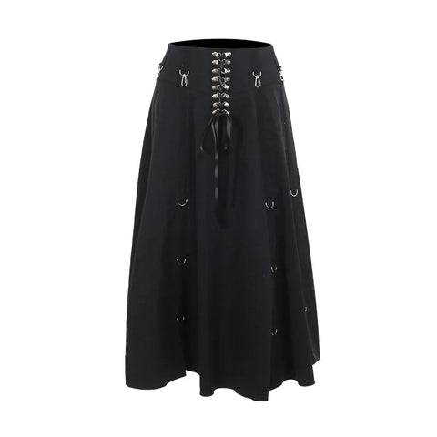 Groothandel Nieuwe Amerikaanse Retro Onregelmatige Rok - Sexy Punk Zwarte Kleding voor Vrouwen