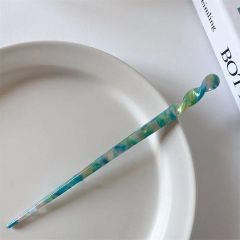 Vintage Chinese Style Hair Sticks for Women - Fashion Acetate Chopstick Hair Clips Jewelry Accessories
