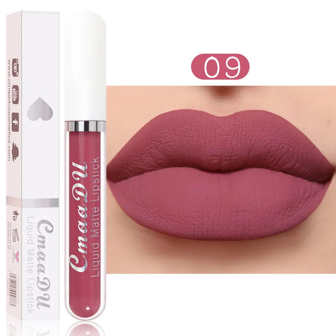 Long Lasting Velvet Matte Lip Gloss - Rose Liquid Lipstick for Women - 18 Stunning Colors