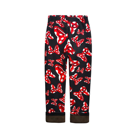 Vintage Floral Fleece Leggings for Girls