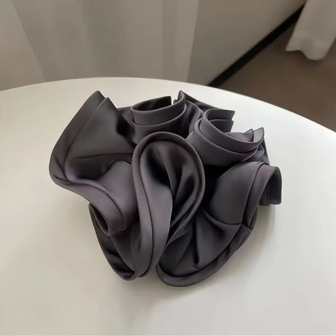 Korean Big Hair Tie Ribbon Scrunchies - Elegant Satin Elastic Hair Accessories for Women