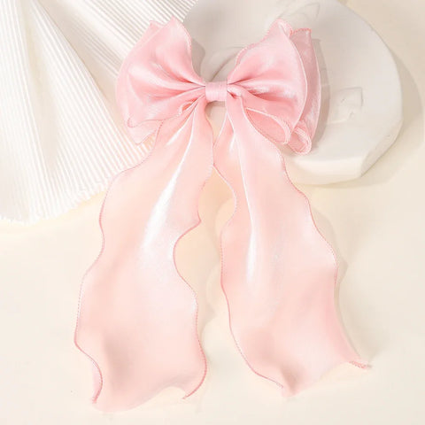 1 STUKS Meisjes Blauw Roze Grote Strik Lint Haarspeld - Elegante Lente Zomer Haaraccessoires 