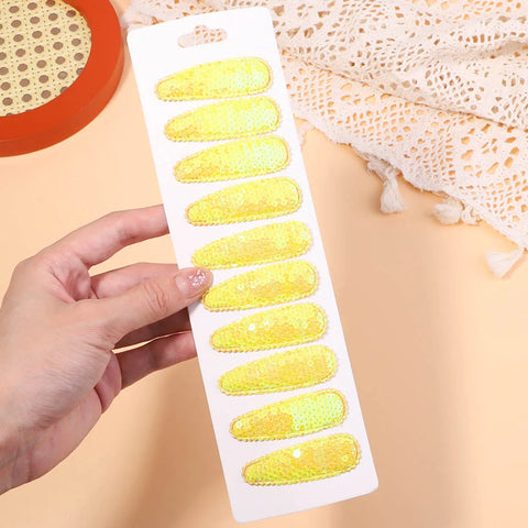 10 stuks/set Koreaanse feestpailletten BB-clips - handgemaakte haaraccessoires voor kinderen
