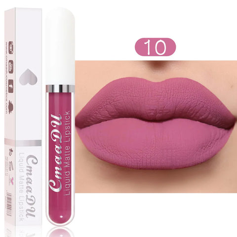 Long Lasting Velvet Matte Lip Gloss - Rose Liquid Lipstick for Women - 18 Stunning Colors