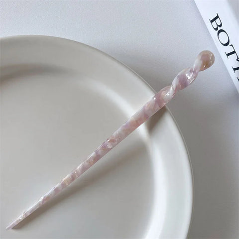 Vintage Chinese Style Hair Sticks for Women - Fashion Acetate Chopstick Hair Clips Jewelry Accessories