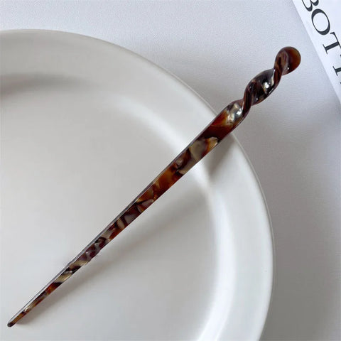 Vintage Chinese Style Hair Sticks for Women - Fashion Acetate Chopstick Hair Clips Jewelry Accessories