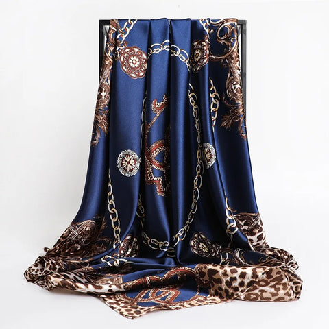 Elegant Silk Square Scarf for Women