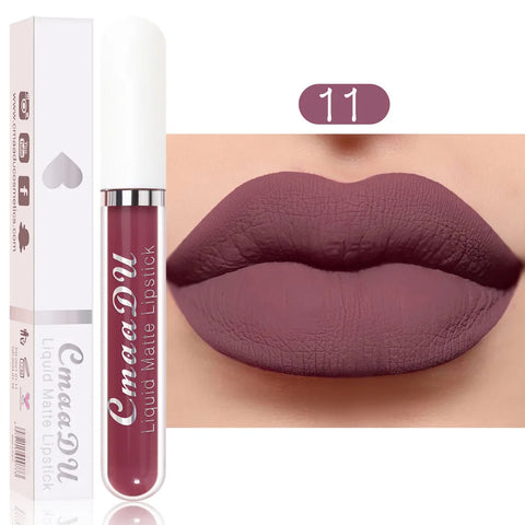 Long Lasting Velvet Matte Lip Gloss - Rose Liquid Lipstick for Women - 18 Stunning Colors
