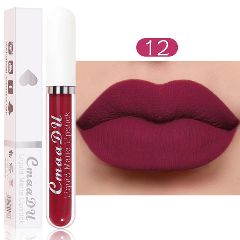 Long Lasting Velvet Matte Lip Gloss - Rose Liquid Lipstick for Women - 18 Stunning Colors