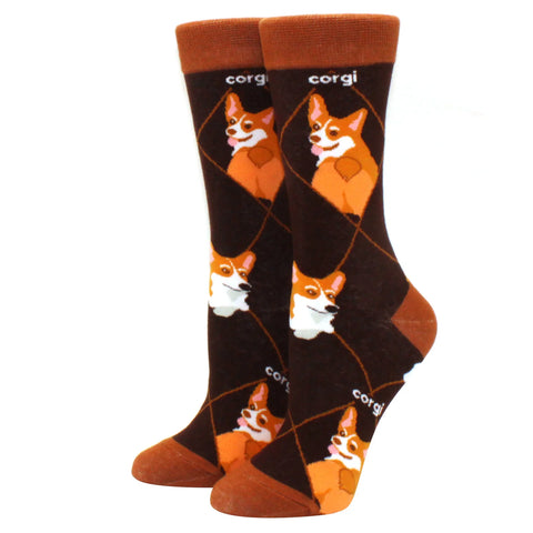 New Corgi Schnauzer Cartoon Happy Puppy Collection Socks for Men and Women