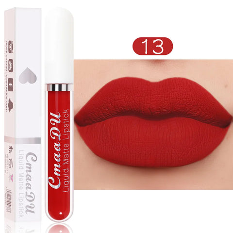 Long Lasting Velvet Matte Lip Gloss - Rose Liquid Lipstick for Women - 18 Stunning Colors