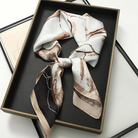 Wild Leopard Print Silk Scarf - Satin Shawl Design