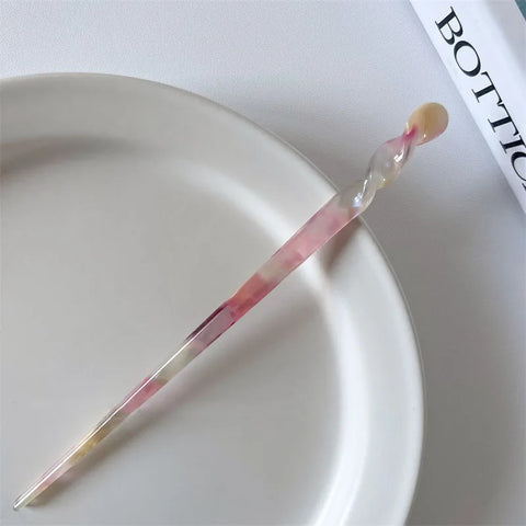 Vintage Chinese Style Hair Sticks for Women - Fashion Acetate Chopstick Hair Clips Jewelry Accessories