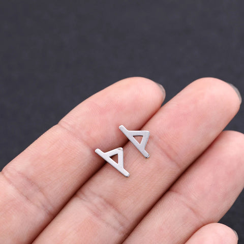 Skyrim Nordic Runes Letter Earring Amulet - Stainless Steel Stud Jewelry for Women and Girls
