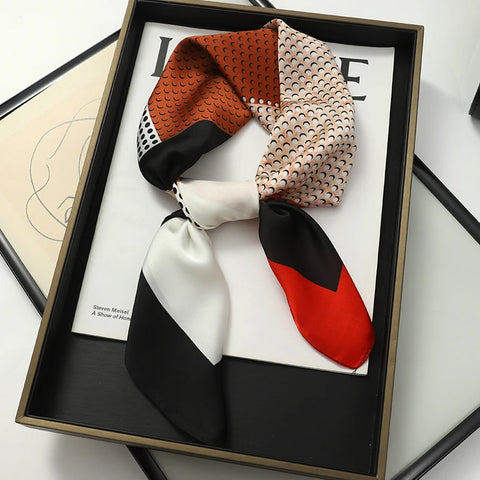 Elegant 70x70cm Silk Feeling Scarf