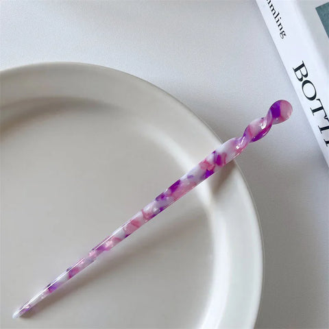 Vintage Chinese Style Hair Sticks for Women - Fashion Acetate Chopstick Hair Clips Jewelry Accessories