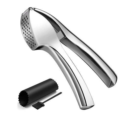 Ergonomic Garlic Press - Handheld Masher for Effortless Garlic and Ginger Crushing