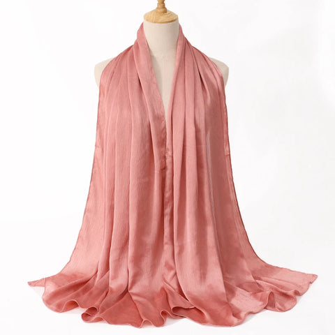 Premium Satin Crinkle Hijab Scarf
