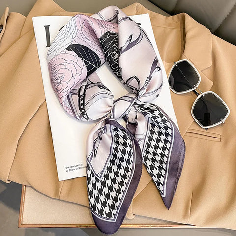 Luxury Square Silk Scarf for Women