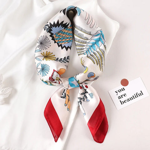 Luxury Silk Plaid Scarf for Women