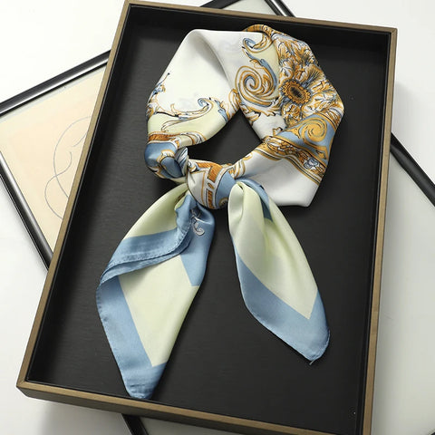 Elegant 70x70cm Silk Feeling Scarf
