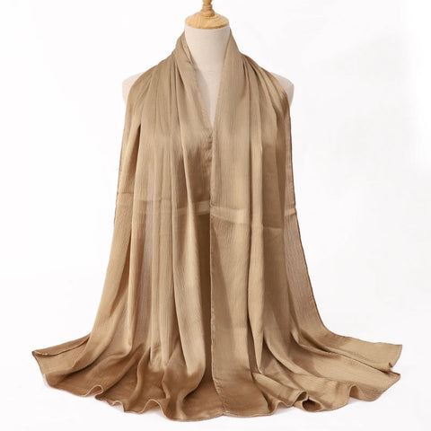 Premium Satin Crinkle Hijab Scarf