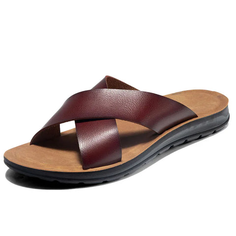 Italian Leather Slippers For Men 2024