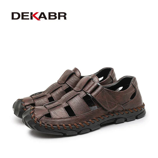 DEKABR Herren-Freizeitsandalen aus Leder 