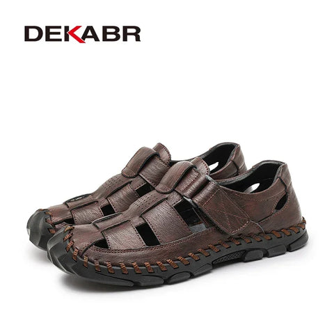 DEKABR Herren-Freizeitsandalen aus Leder 