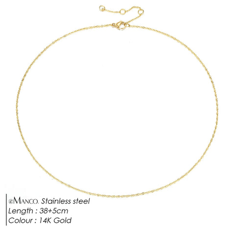 eManco Fine Chain Necklace - Stainless Steel Gold Color Pendants for Women - Perfect Statement Jewelry Gift