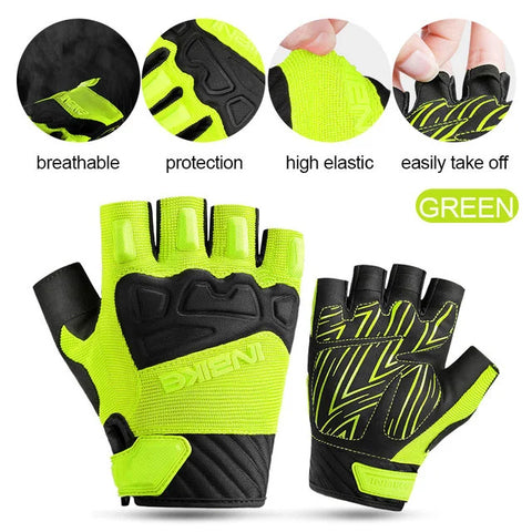 INBIKE Zomer MTB Fiets Handschoenen - Gel Gevoerde Halfvinger Fiets Handschoenen voor Heren