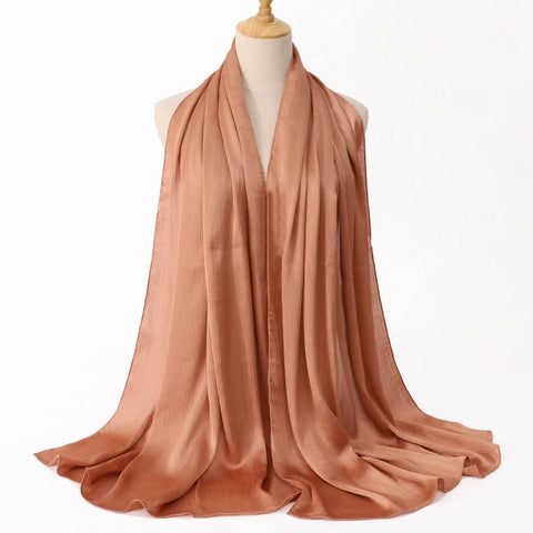 Premium Satin Crinkle Hijab Scarf