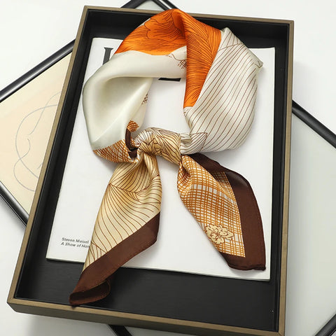 Elegant 70x70cm Silk Feeling Scarf