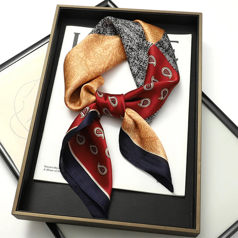 Elegant 70x70cm Silk Feeling Scarf