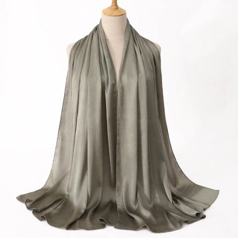 Premium Satin Crinkle Hijab Scarf