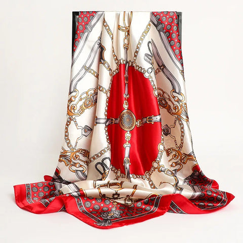 Elegant Silk Square Scarf for Women