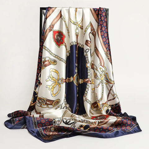 Elegant Silk Square Scarf for Women