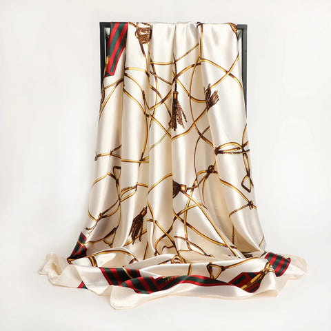 Elegant Silk Square Scarf for Women