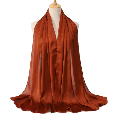 Premium Satin Crinkle Hijab Scarf