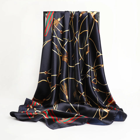 Elegant Silk Square Scarf for Women